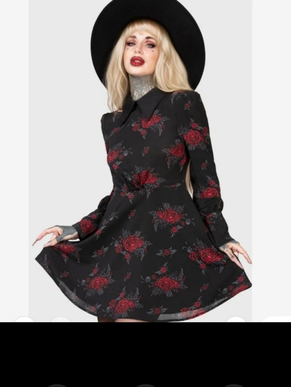 Gothic Rose Dress Hot Topic Dollskill Widow Blackcraft Cult